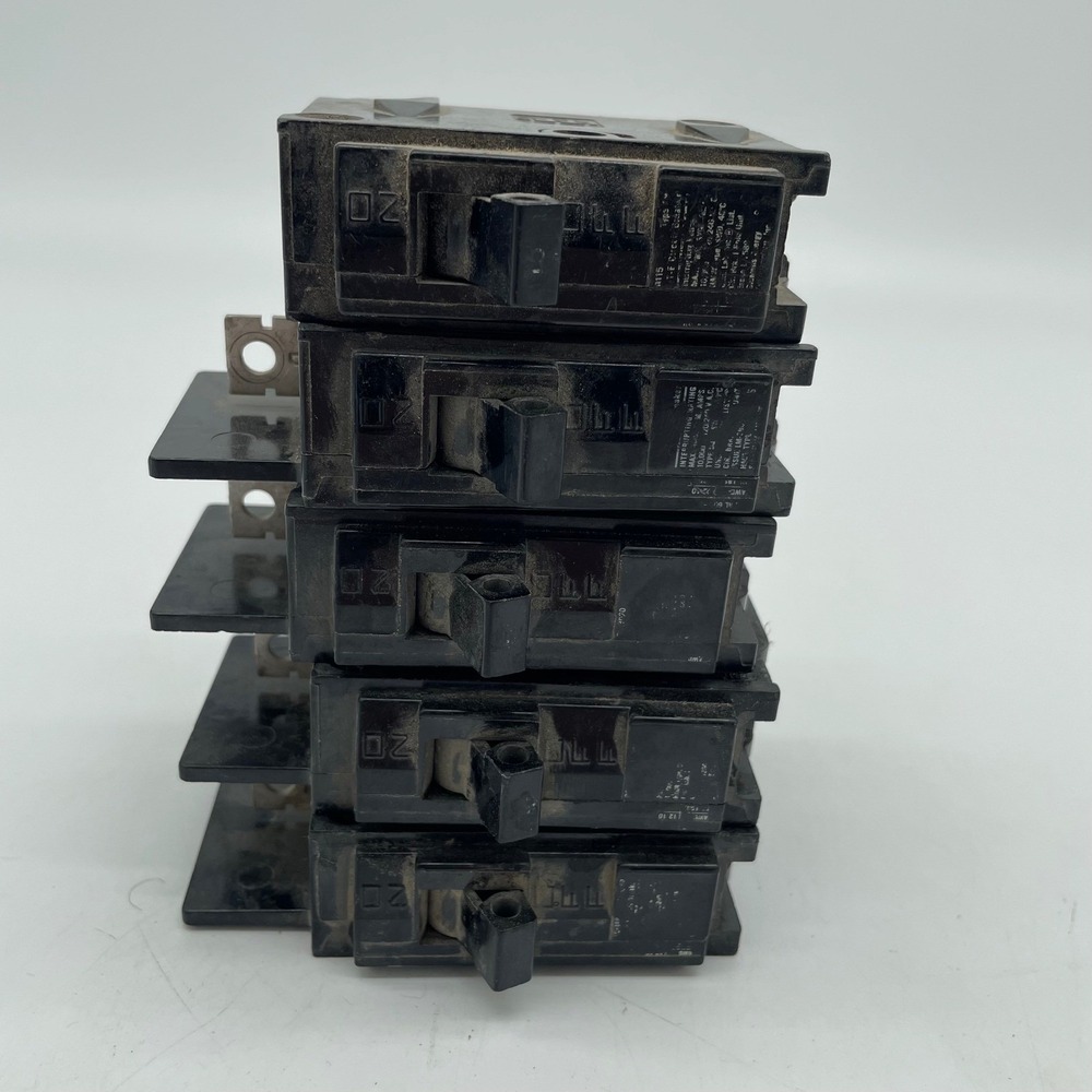 Lot of 5 Siemens I-T-E B115 15 Amp 1-Pole Circuit Breaker Type QP 120V